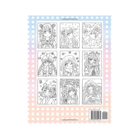Kawaii Girls Coloring Book: Cute Anime Coloring Book | Ubuy India