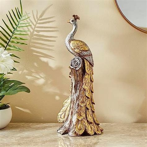Buy Home Centre Corsica Polyresin Standing Peacock Figurine Online at ...