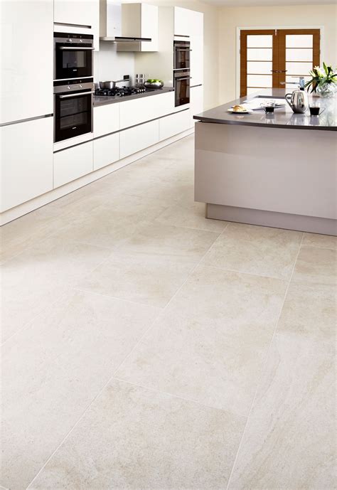 Limestone Matt Almond Kitchen Floor Tiles
