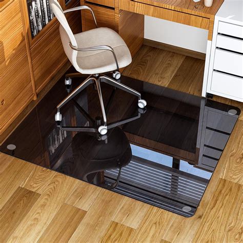 Office Chair Mat for Carpet - 36" x 46" Tempered Glass Floor Mat - for ...