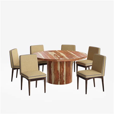 Luis-Lidia Dining Table Set with Premium Trimming - 2, 4 & 6 Seater ...