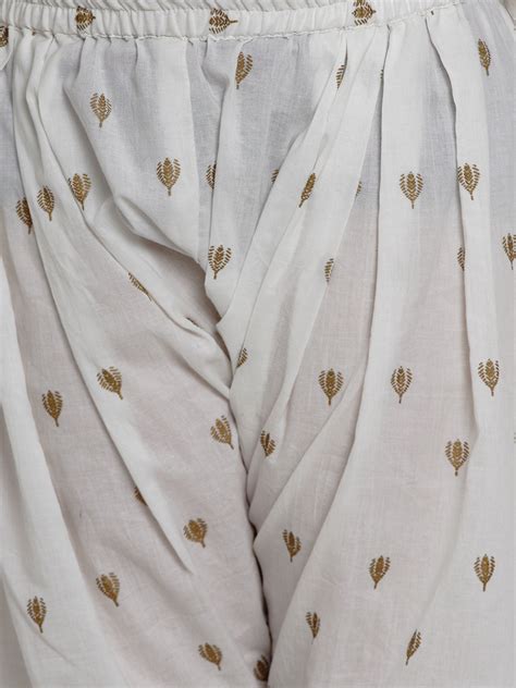 Shop Bitiya By Bhama Girls Off White Ethnic Motifs Printed Cotton Kurta ...