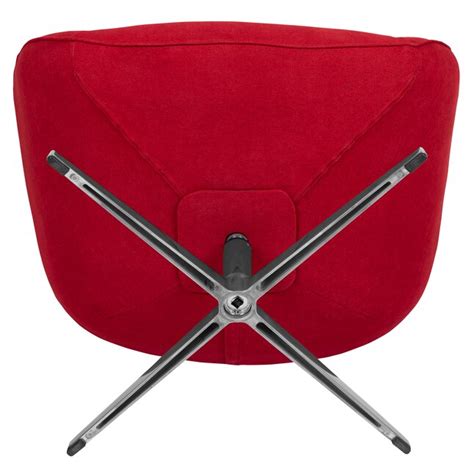 Flash Furniture Rally Modern Red Fabric Swivel Accent Chair at Lowes.com
