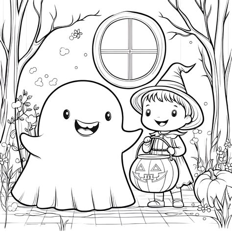 Halloween Coloring Pages For Kids | Coloring Pages Mimi Panda