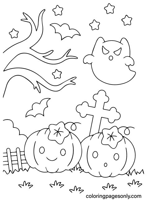 Free Printable Cute Halloween Coloring Pages