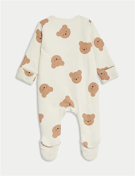 Buy Pure Cotton Striped 2.5 Tog Sleepsuit (0-3 Yrs) at Marks & Spencer