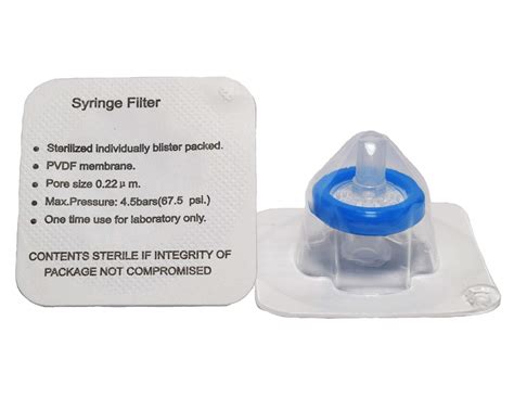 Advangene 0.22 Micron 13mm, PVDF Blue sterile Syringe Filter (75/pk ...