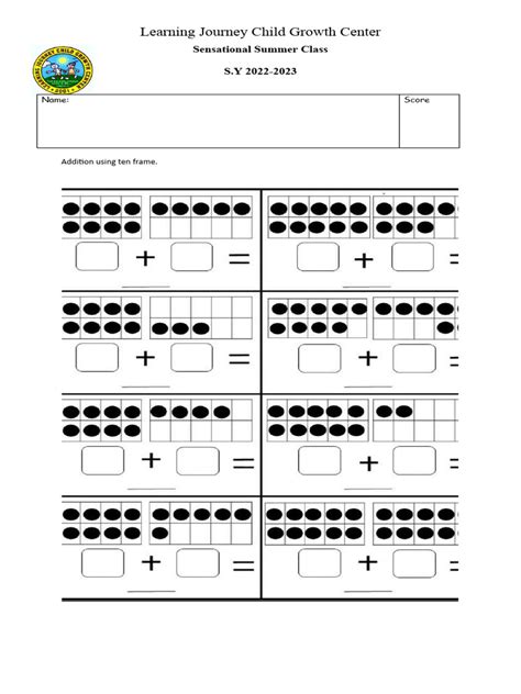 Using Ten Frames to Complete Addition Problems 的图像结果