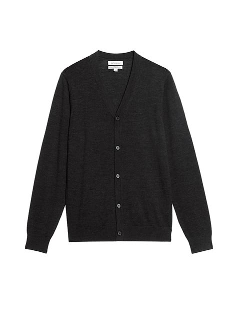 Buy Pure Extra Fine Merino Wool V-Neck Cardigan at Marks & Spencer