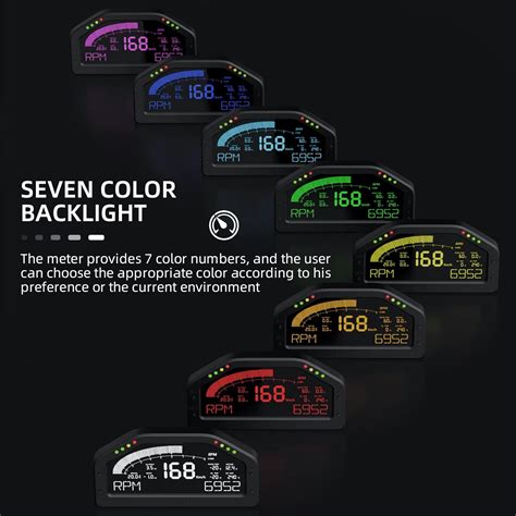 Buy SINCO TECH DO926 7-Color Dashboard Racing Gauge Display Sensor KIT ...