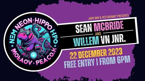 Neon Hippo (Sean McBride & Willem Vn Jnr.) LIVE at Jarr Bar, JARR Bar ...