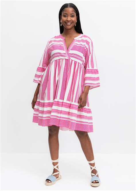 Print Tiered Split Mandarin Flare Sleeve Dress | Woolworths.co.za
