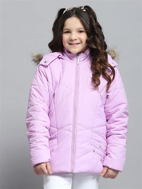 Buy Girls Purple Solid Hooded Full Sleeve Jacket Online in India ...