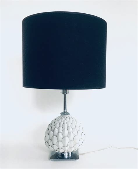 Hollywood Regency Style Design Ceramic Artichoke Table Lamp, Italy 1970 ...