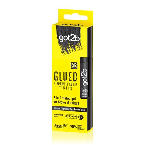 Schwarzkopf Got2b Glued 4 Brows & Edges Tinted Black | lyko.com