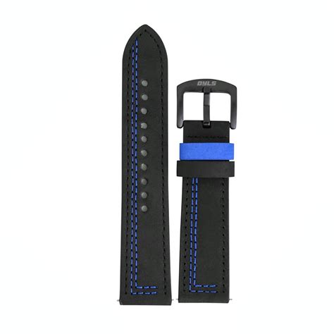 BLACK & BLUE LEATHER STRAP – Dyls