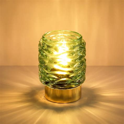 LUSHARBOR Battery Operated Lamp with Timer, Small Table Lamp with LED ...