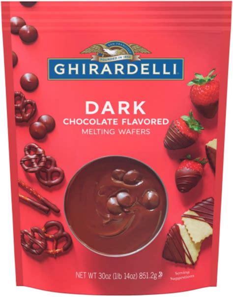 Amazon.com : GHIRARDELLI Dark Chocolate Flavored Melting Wafers - 30 oz ...