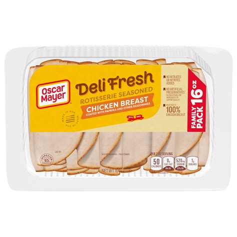 Rotisserie Seasoned Chicken Breast Sliced Lunch Meat, for a Low Carb ...