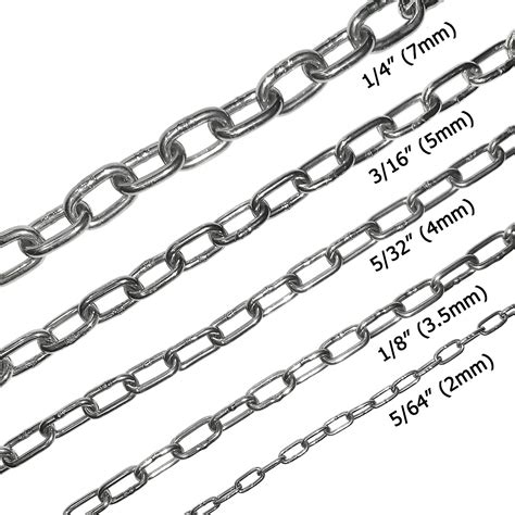 Steel Chain Sizes