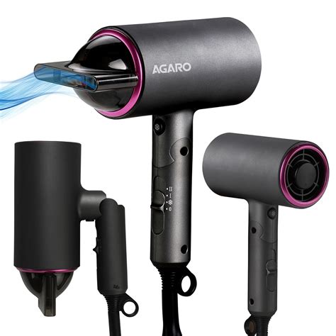 AGARO HD-1214 Premium Hair Dryer with 1400 Watts Motor, 3 Temperature ...