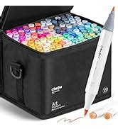 Ohuhu Alcohol Markers - Double Tipped Art Marker Set for Artists Adults ...