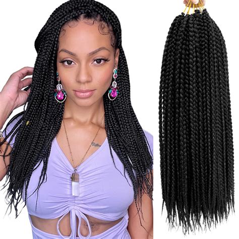 Buy Box Braids Crochet Hair Crochet Box Braids 18 inch 144 strands ...