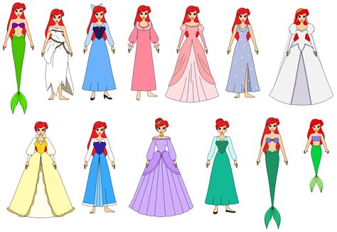 all of ariel's disney outfits | Little mermaid movies, Disney little ...