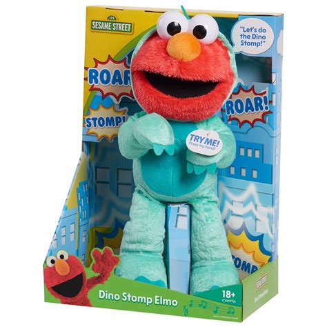 Sesame Street Dino Stomp Elmo 13-Inch Plush Sings & Dances - Walmart.com