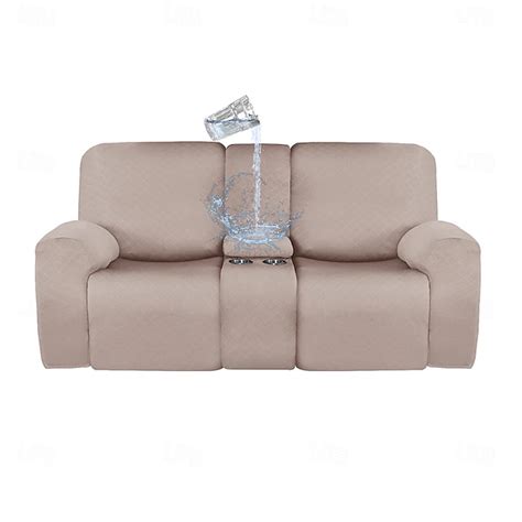 Waterproof Recliner Covers Burgundy Loveseat with Middle Console ...