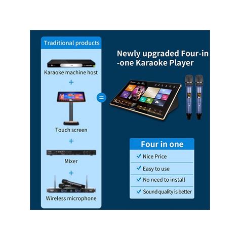 Buy 2022 New Karaoke Machine,18.5 Inch Touch Screen Phone App Control ...