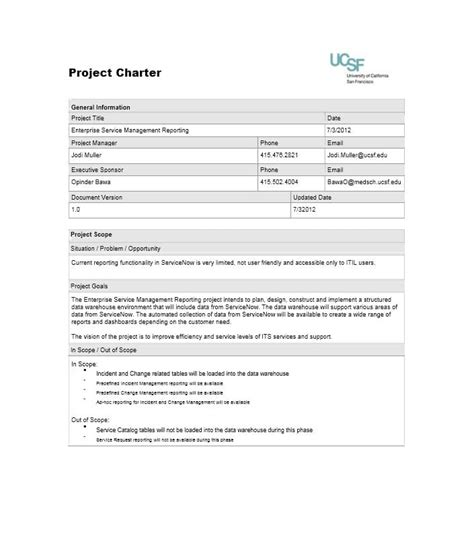 Project Charter Examples 的图像结果