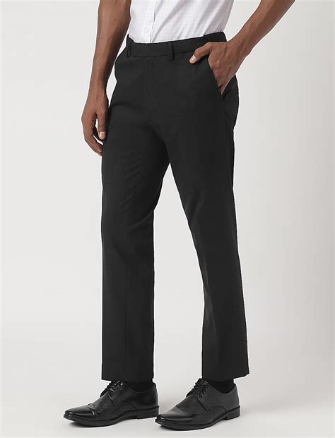 Buy Slim-Fit Bi-Stretch Textured Trousers at Marks & Spencer