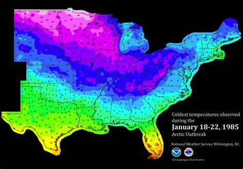 January 1985 Record-breaking Cold