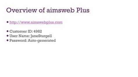 PPT - Intro to aimsweb Plus (Secondary Edition) PowerPoint Presentation ...