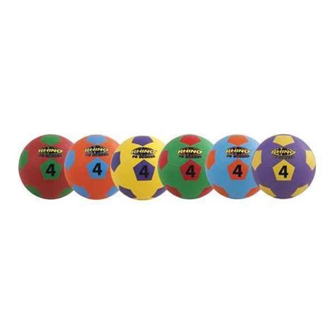 Champion Sports Rhino Skin Max Soccer Ball Set, Multi Colors, 8.5" dia ...