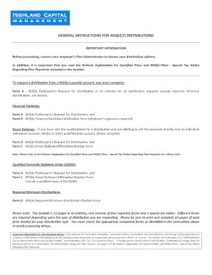 Fillable Online GENERAL INSTRUCTIONS FOR 403(b)(7) DISTRIBUTIONS Fax ...