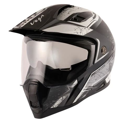 Vega Mount D/V MX Dirt Black Silver Helmet | Shop Helmets at BIKERSTORE ...