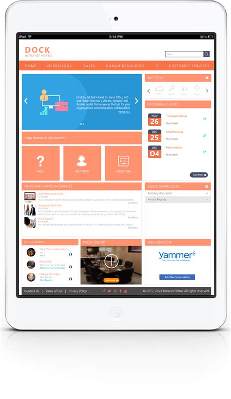 Image result for SharePoint Intranet Portal Examples