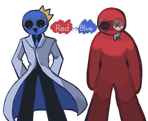 Rainbow friends🌈Blue 🔁Red | Милые рисунки, Рисунки ключи, Иллюстрации