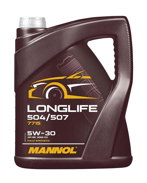 MANNOL 7715 LONGLIFE 504/507 SAE 5W-30 API SN ACEA C3 FULLY SYNTHETIC ...