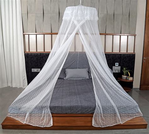 Classic Mosquito Net for Hanging Double Bed | King Size Embroidery ...