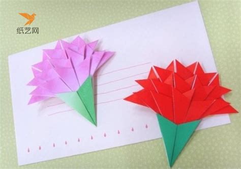 母亲节简单康乃馨纸花的简单制作图解教程 - 纸艺网