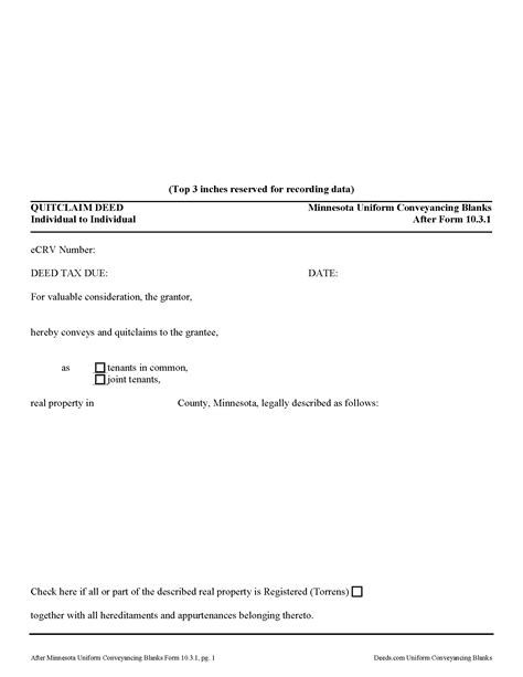 Hennepin County Quitclaim Deed Form | Minnesota | Deeds.com