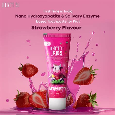 Buy Best Strawberry Flavoured Kids Toothpaste in India from Dente91