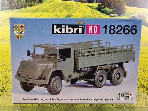 KIBRI H0 18266 Magirus Jupiter 3-achs mit Faltdach und Pritsche oliv ...
