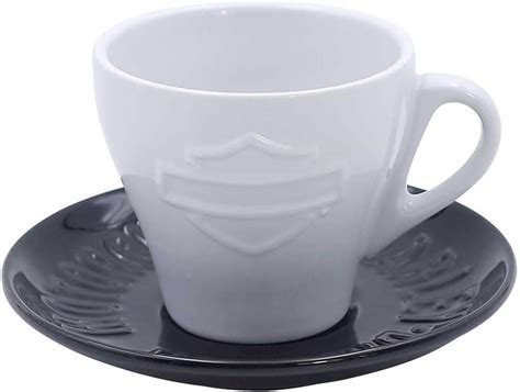 Buy Harley-Davidson Silhouette Bar & Shield Ceramic Cup & Saucer - 6 oz ...