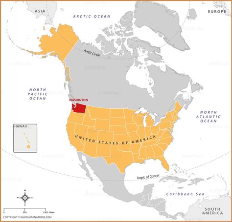 Where is Washington located on US map | Washington State Location Map