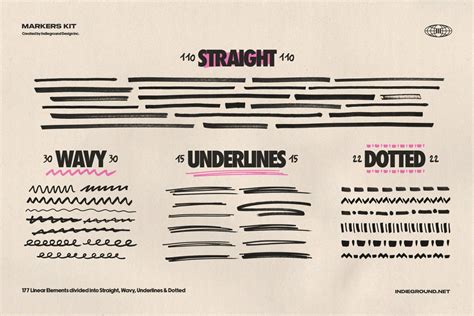 Markers Kit | Photoshop Brushes & 850+ PNG Scribbles | Indieground