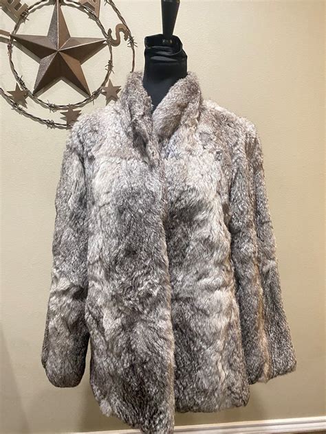 Vintage Wild Rabbit Fur Coat Rabbit Fur Coat Vintage Fur - Etsy